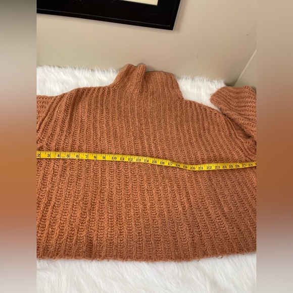 Free People Fluffy Fox Chunky Knit mock neck Sweater - Picture 4 of 12